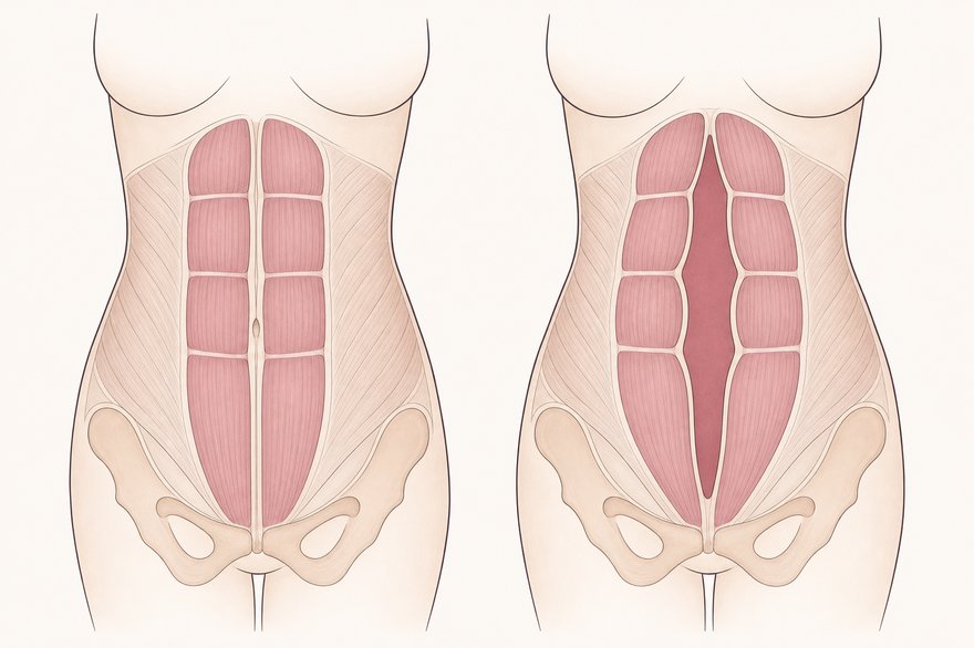 腹直筋離開の比較図
