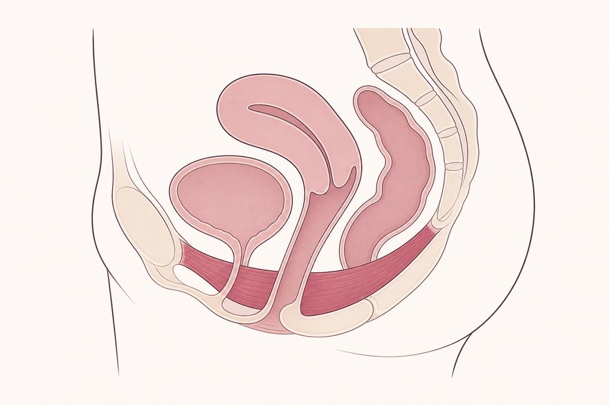 骨盤底筋の断面図